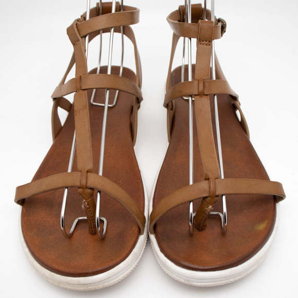 MIA Girl Brown Gladiator Strap Sandals SIZE 9 - Picture 2 of 5
